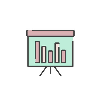 graphic data anlysis icon vector illustration logo template for many purpose. Isolated on white background.のイラスト素材