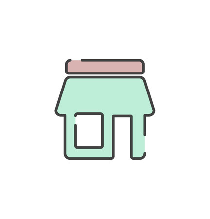 store icon vector illustration logo template for many purpose. Isolated on white background.のイラスト素材