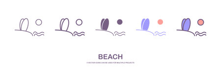beach icon or logo isolated sign symbol vector illustration - Collection of high quality style vector icons. isolated on white backgroundのイラスト素材