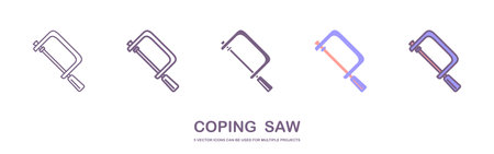 Coping saw icon. saw icon vector illustration. Flat illustration of Coping saw vector icon isolated on white backgroundのイラスト素材
