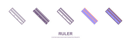 vector icon of rulerのイラスト素材