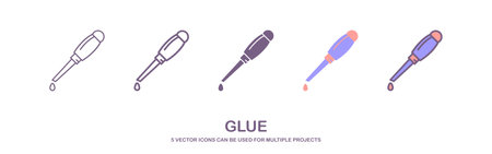 Vector glue icon. Liquid glue icon. isolated on white background.のイラスト素材