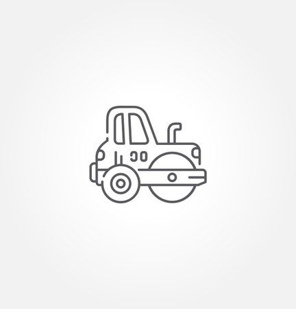 road roller icon. isolated on white background. Tendem Roller icon design. road roller vector illustration. isolated on white background. vector illustration.のイラスト素材