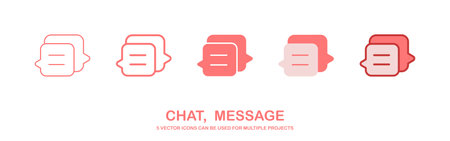 Speech Bubble With Text Lines icon vector, message icon. vector illustration.のイラスト素材