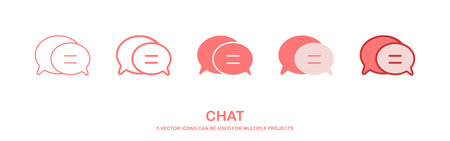Chat and Speech Bubble icons Set on White Background. message icon. Vector illustrationのイラスト素材