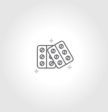 Pills icon flat. medicine icon vector. Illustration isolated vector sign symbol, capsule icon simple designのイラスト素材