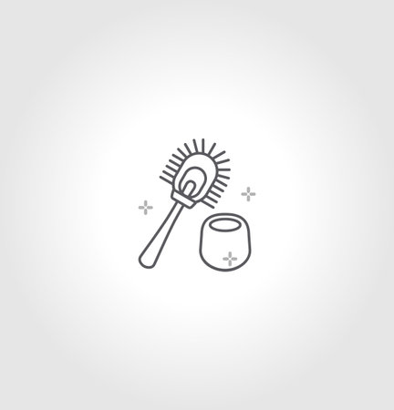 Toilet Brush icon. Monochrome simple element from housekeeping collection. Creative Toilet Brush icon for web design, templates and more. isolated on white background.のイラスト素材
