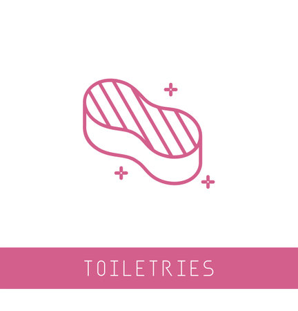 Cleaning sponge icon line. Isolated symbol on cleaning topic with washing sponge, cleanser and soap meaning cleaning sponge icon vector illustration. sponge icon outline styleのイラスト素材