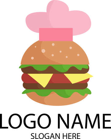 chef burgers vector  , fast food, vector illustrationのイラスト素材