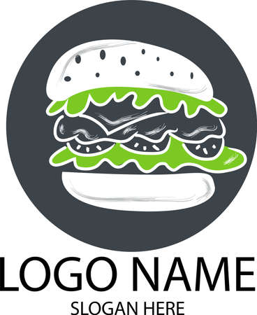 hamburger with cutlet, lettuce, tomato, cheese,のイラスト素材