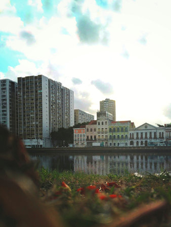 A view of the buildings in the city of Ho Chi Minhの写真素材
