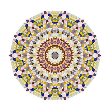 Triangular Ornamental Round Lace. Vintage Vector Illustration.のイラスト素材