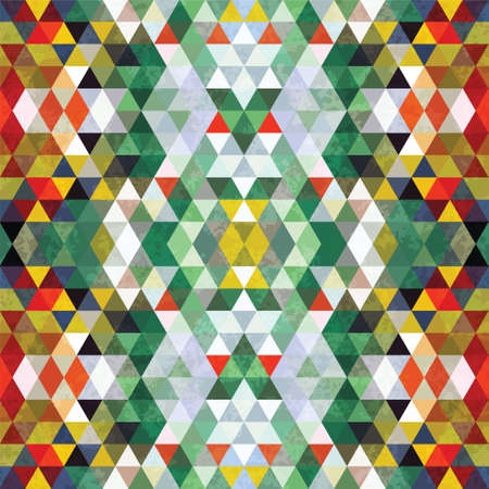 Triangular Mosaic Green Background. Abstract Vector Illustration.Âのイラスト素材