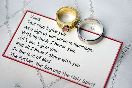 wedding rings and vows