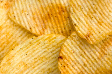 Potato crisps backgroundの写真素材