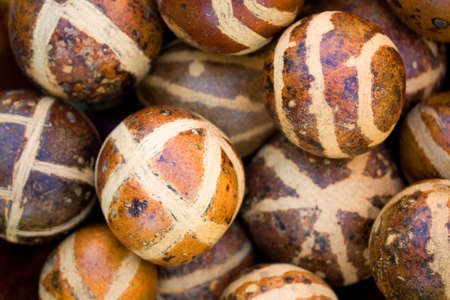 decorative natural african christmas ballsの写真素材