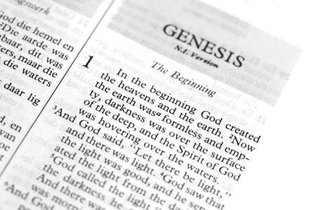 Verse from Genesis in the bibleの写真素材