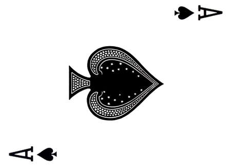 Ace of spades playing cardのeditorial素材