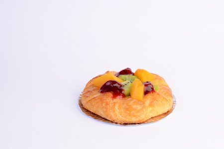Fresh fruit Danishの写真素材