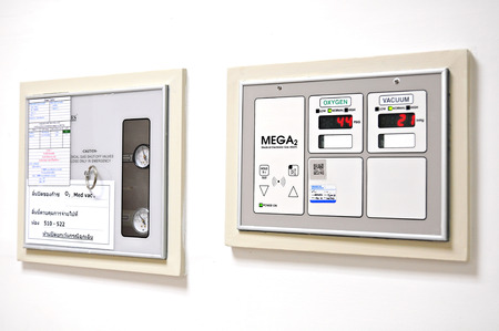 Oxygen and vacuum meters in hospital (Thailand)