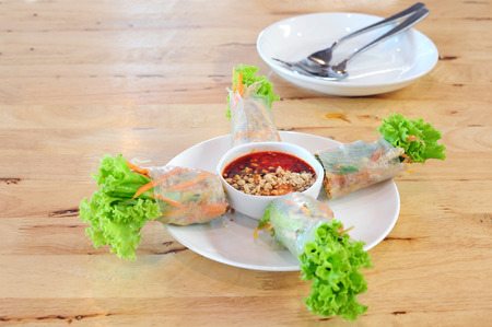 vegetable salad roll (Vietnamese style food)