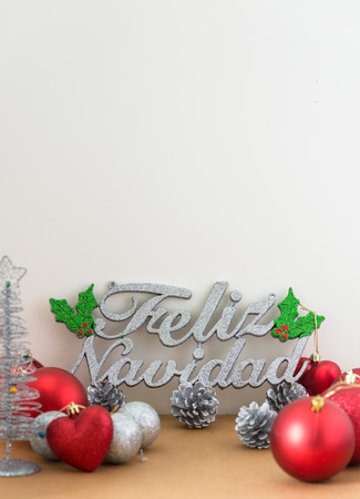 Merry Christmas in Spanishの写真素材