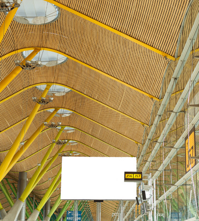 Big Billboard in Madrid Barajas Adolfo Suarez Airportの写真素材