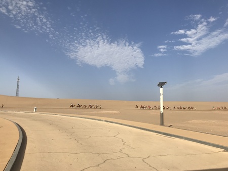 Mingsha Mountain, Dunhuangの写真素材