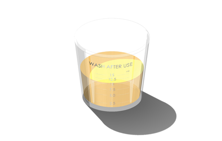 Measuring cup 3D graphic design on white background HD imageの写真素材