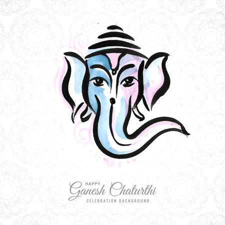 Beautiful ganesh chaturthi festival card backgroundのイラスト素材