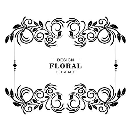 Decorative artistic floral frame designのイラスト素材