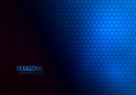 Abstract hexagonal technology blue background