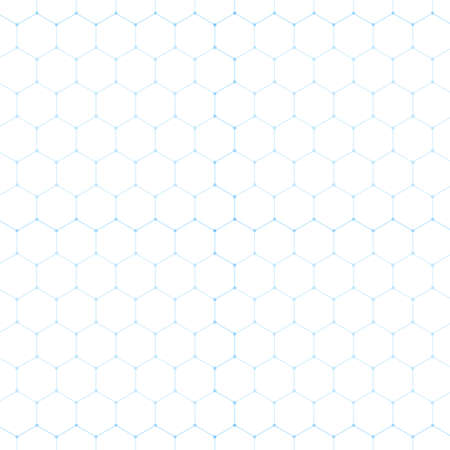 Abstract blue technology hexagon white backgroundのイラスト素材