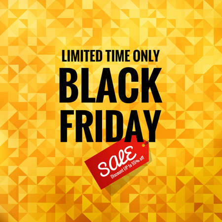 Poster sale of black friday for geometric backgroundのイラスト素材