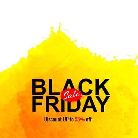 Black Friday Sale For Watercolor Backgroundのイラスト素材
