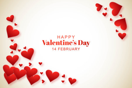 Beautiful Valentine's day invitation card backgroundのイラスト素材
