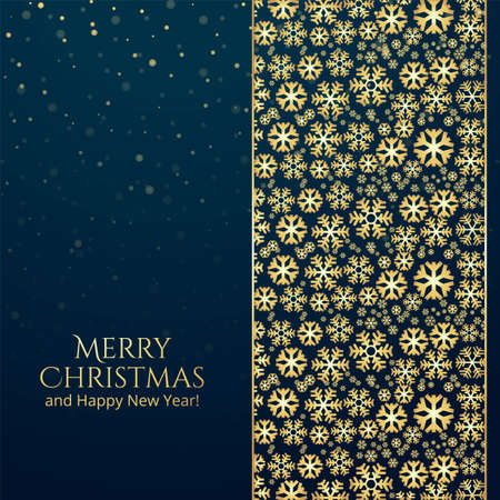 Snowflake card merry christmas celebration backgroundのイラスト素材