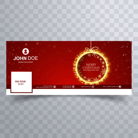 Christmas timeline cover background vectorのイラスト素材