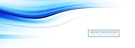 Abstract blue wave banner backgroundのイラスト素材