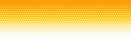 Orange and white halftone pattern banner backgroundのイラスト素材