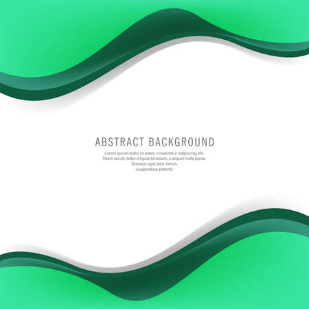 Modern green business wavy backgroundのイラスト素材