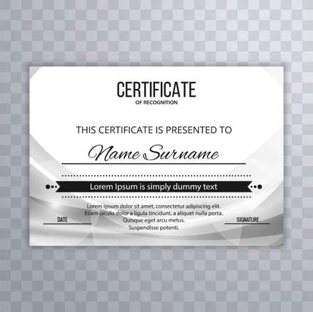 Modern certificate design wave backgroundのイラスト素材