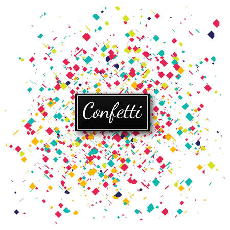 Colorful confetti background illustrationのイラスト素材