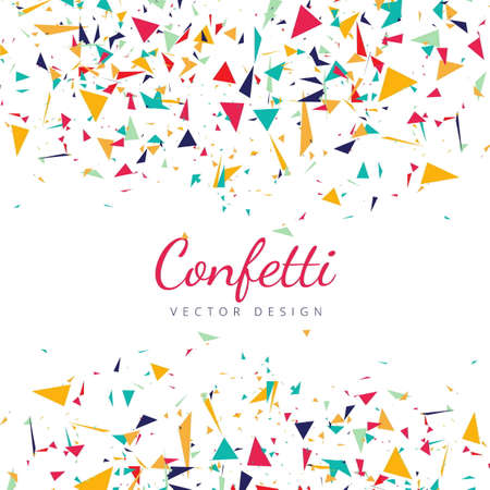 Colorful falling confetti background vectorのイラスト素材