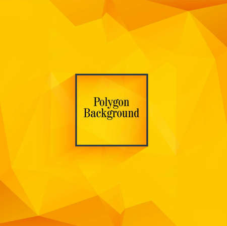 Beautiful orange polygon background vectorのイラスト素材