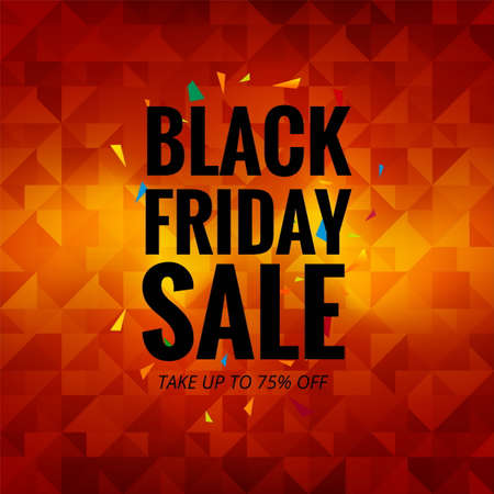 Black friday sale colorful poster vector backgroundのイラスト素材