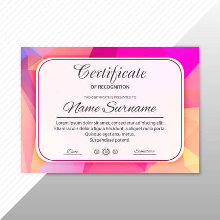 Abstract creative certificate of appreciation award template designのイラスト素材