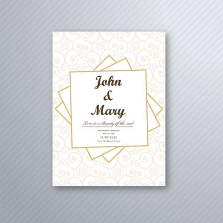 Wedding invitation card template vectorのイラスト素材