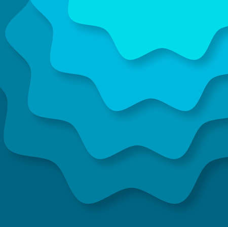 Abstract stripes colorful papercut background vectorのイラスト素材