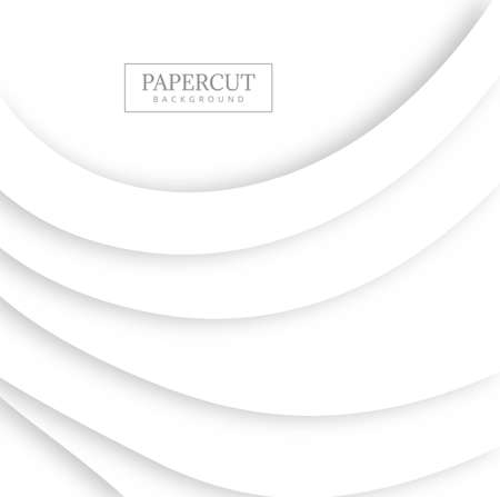 Abstract papercut gray wave design vectorのイラスト素材